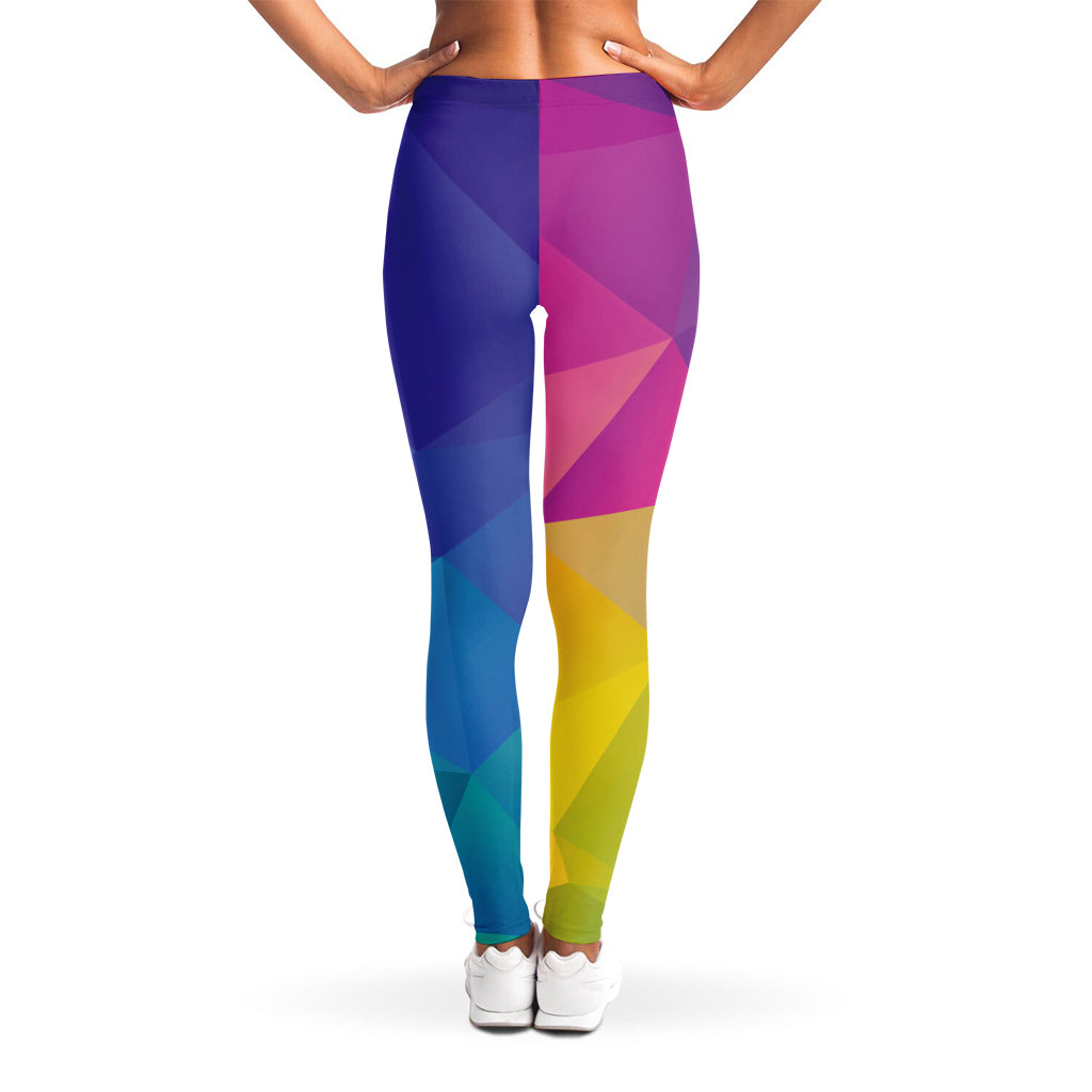 Colorful Polygonal Geometric Print Women's Leggings