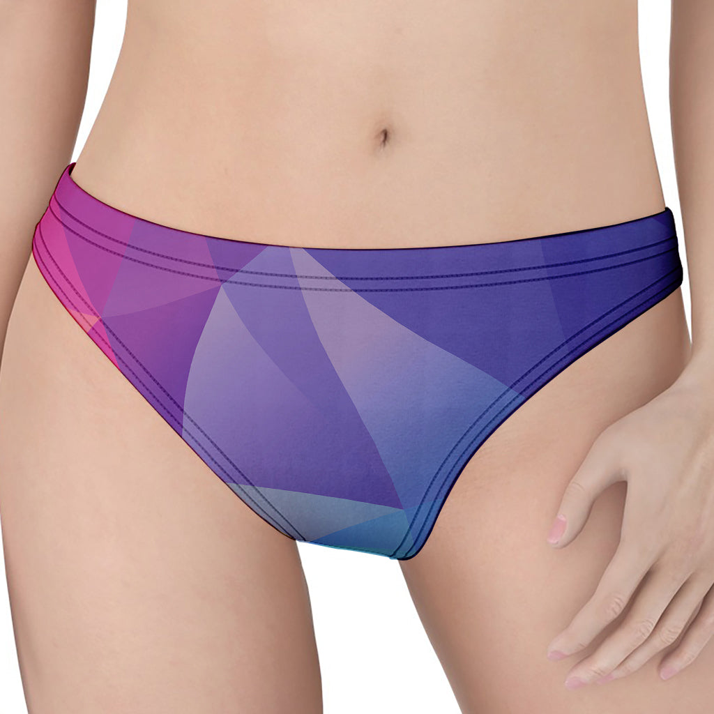 Colorful Polygonal Geometric Print Women's Thong