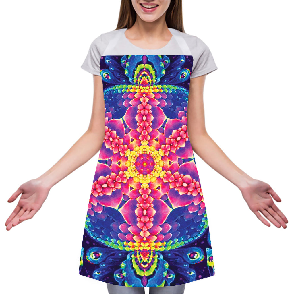 Colorful Psychedelic Kaleidoscope Print Adjustable Apron