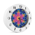 Colorful Psychedelic Kaleidoscope Print Alarm Clock