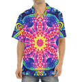Colorful Psychedelic Kaleidoscope Print Aloha Shirt