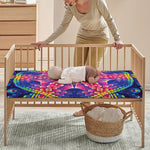 Colorful Psychedelic Kaleidoscope Print Baby Crib Sheet