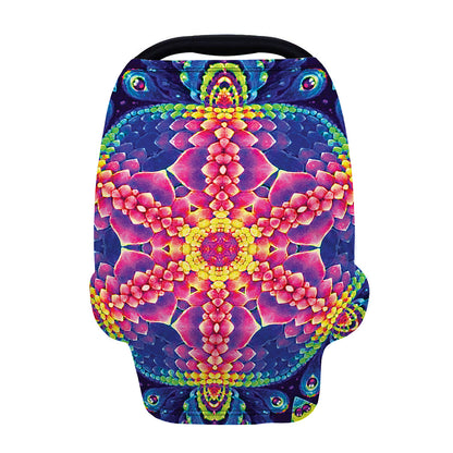 Colorful Psychedelic Kaleidoscope Print Baby Seat Cover