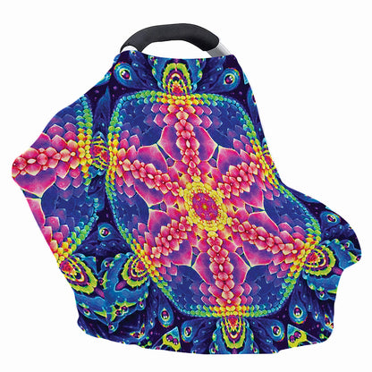 Colorful Psychedelic Kaleidoscope Print Baby Seat Cover