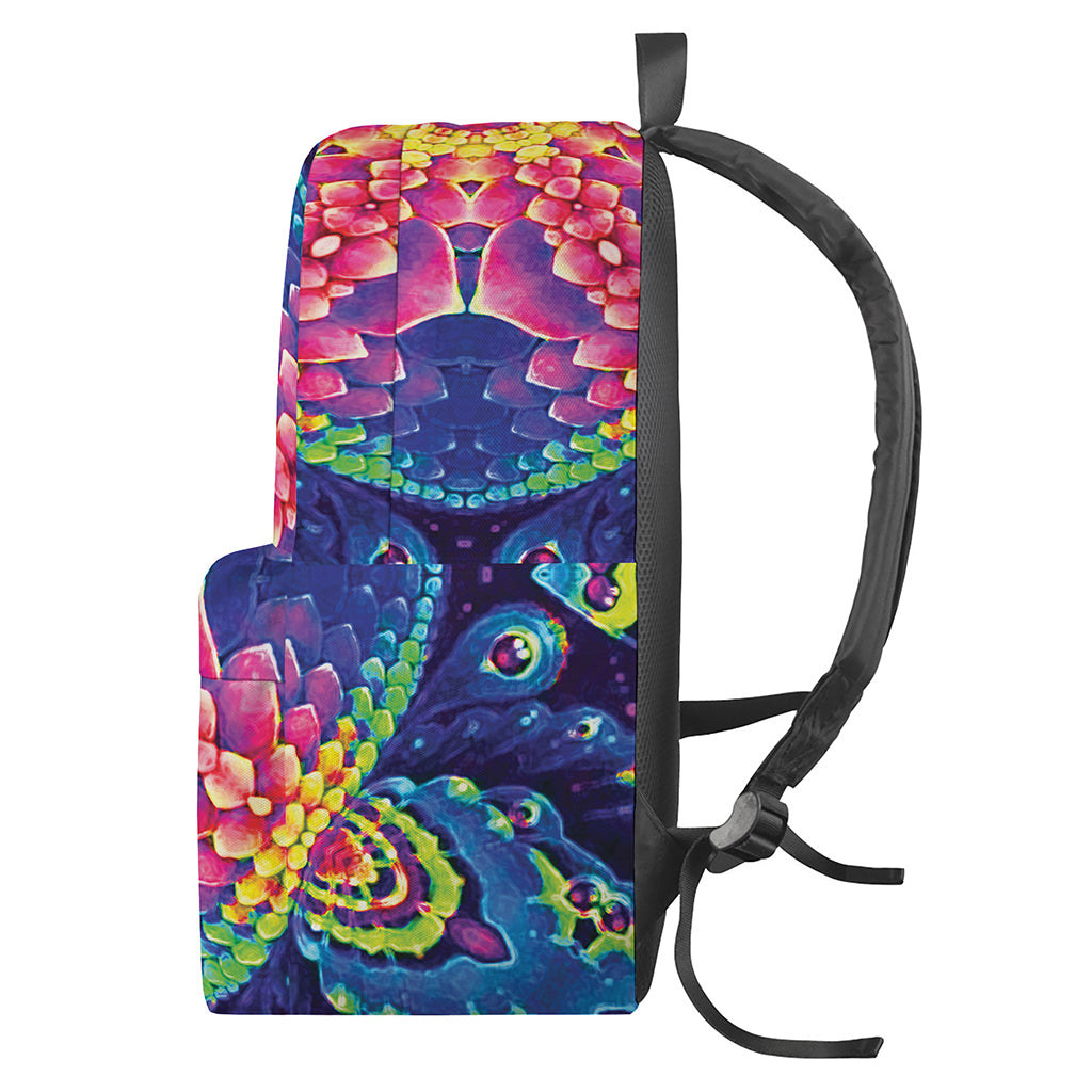 Colorful Psychedelic Kaleidoscope Print Backpack