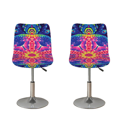 Colorful Psychedelic Kaleidoscope Print Bar Stool Covers