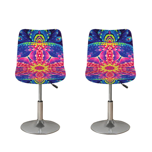 Colorful Psychedelic Kaleidoscope Print Bar Stool Covers
