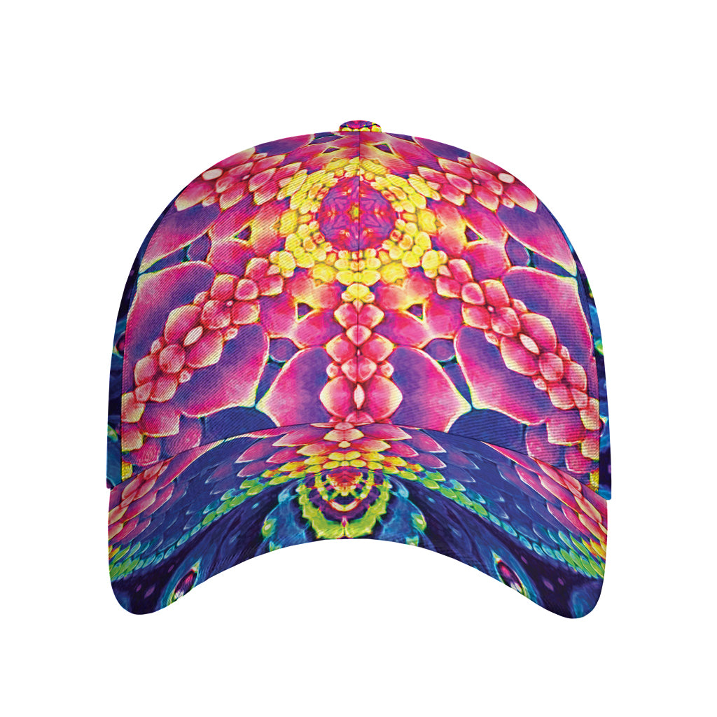 Colorful Psychedelic Kaleidoscope Print Baseball Cap