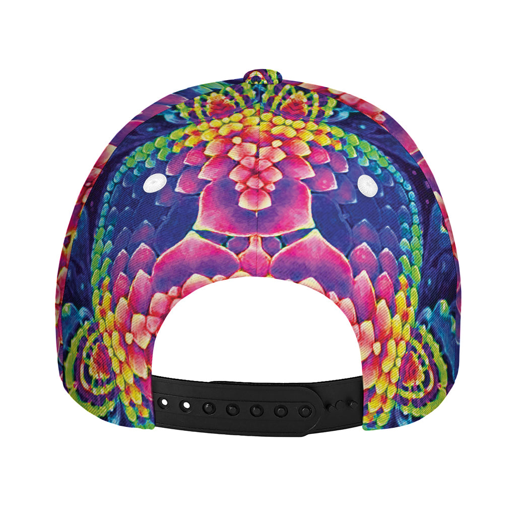 Colorful Psychedelic Kaleidoscope Print Baseball Cap