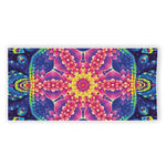Colorful Psychedelic Kaleidoscope Print Beach Towel