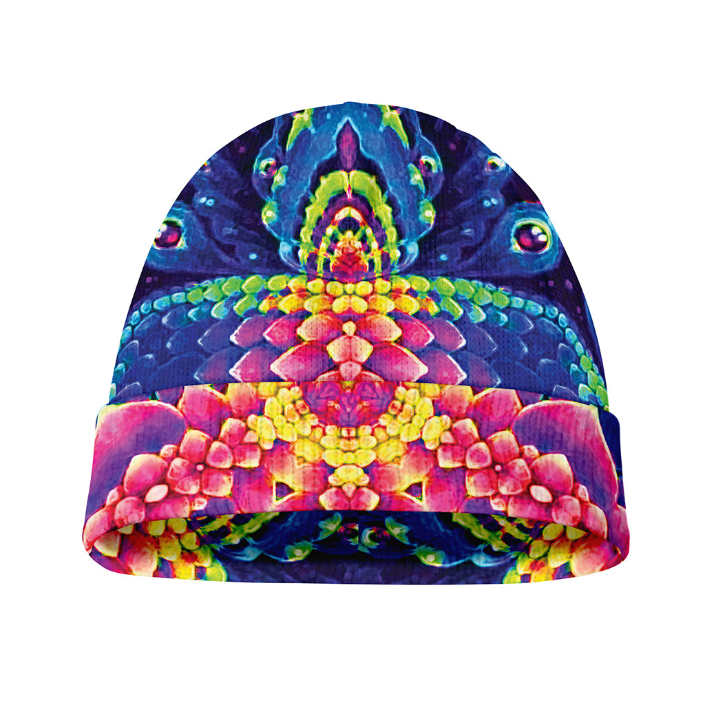 Colorful Psychedelic Kaleidoscope Print Beanie