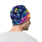 Colorful Psychedelic Kaleidoscope Print Beanie