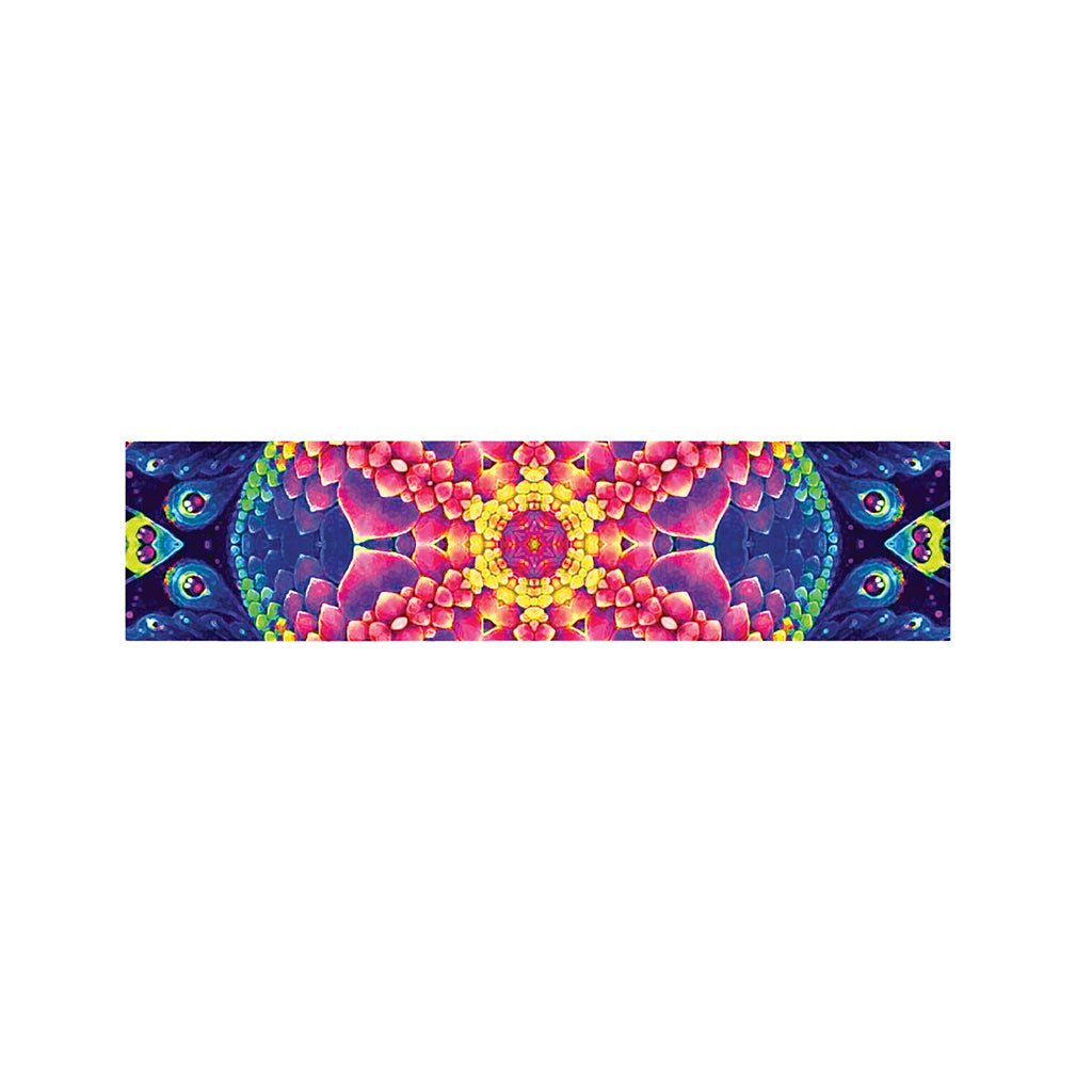 Colorful Psychedelic Kaleidoscope Print Bed Runner