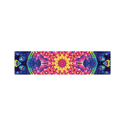 Colorful Psychedelic Kaleidoscope Print Bed Runner