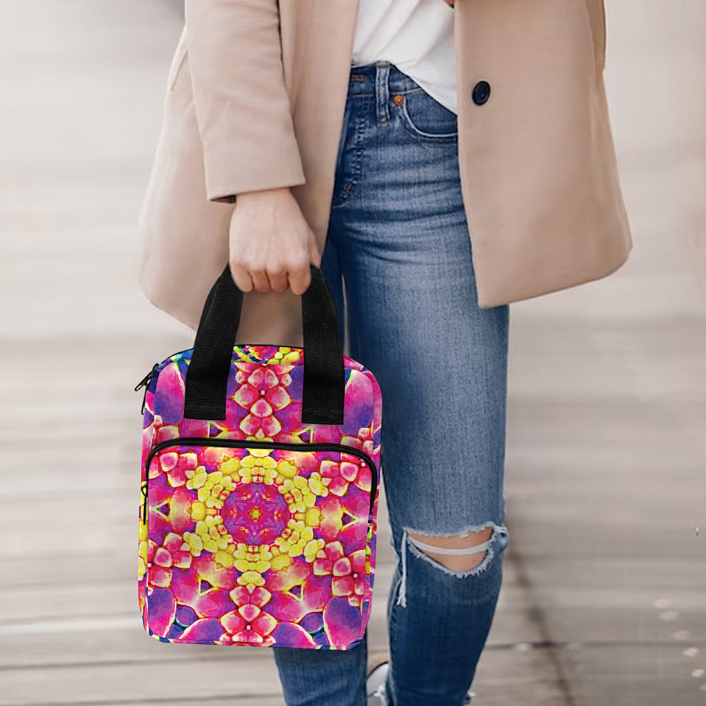 Colorful Psychedelic Kaleidoscope Print Bible Tote Bag