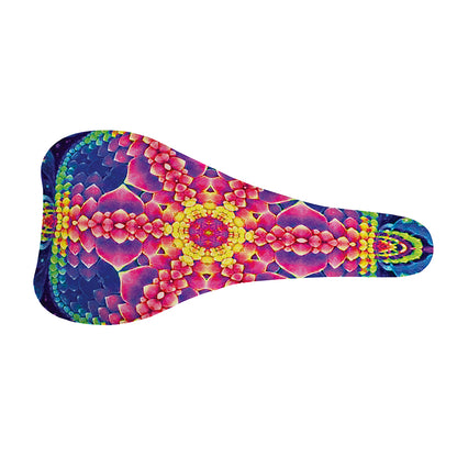 Colorful Psychedelic Kaleidoscope Print Bicycle Seat Cover