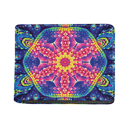Colorful Psychedelic Kaleidoscope Print Bifold Wallet