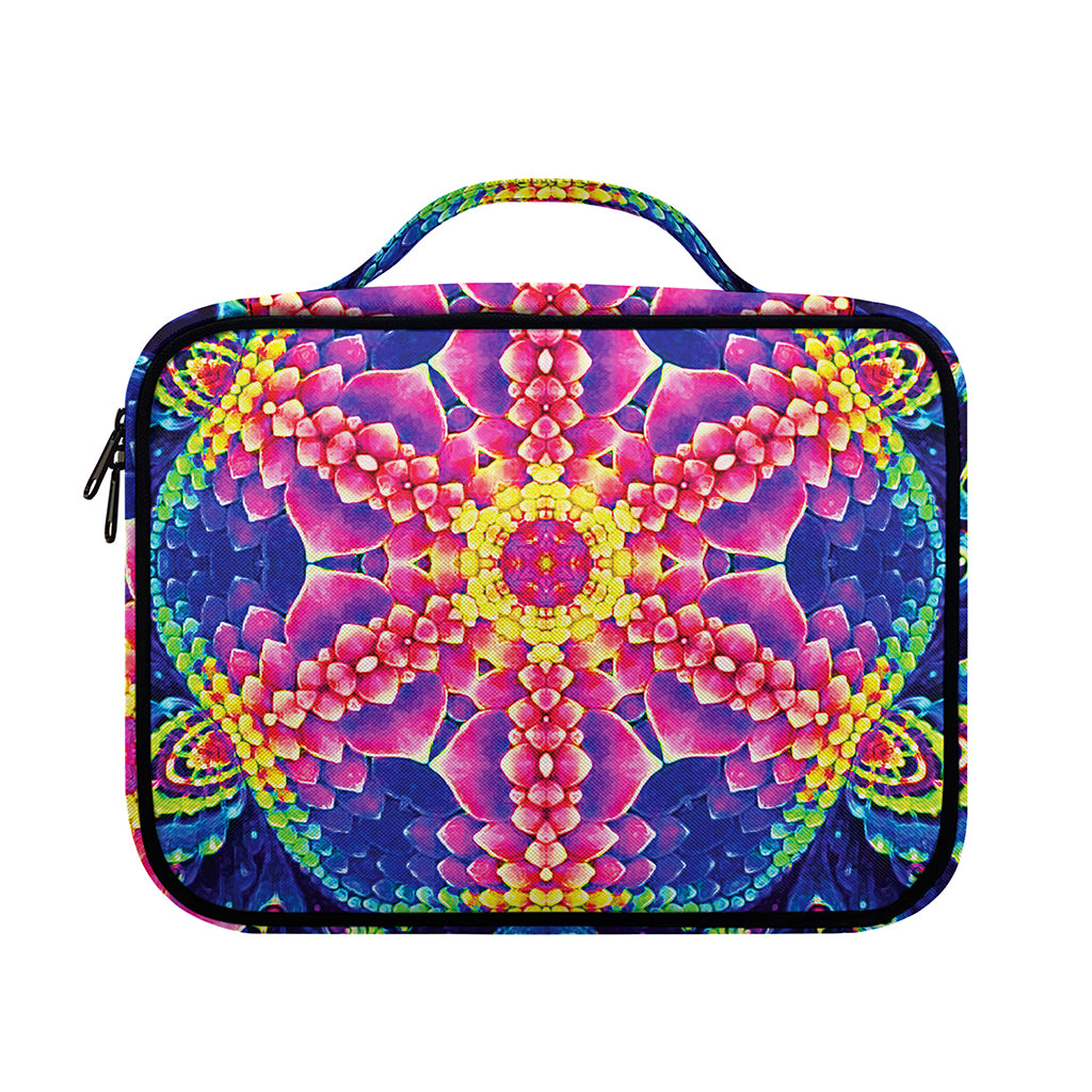 Colorful Psychedelic Kaleidoscope Print Briefcase Bible Bag