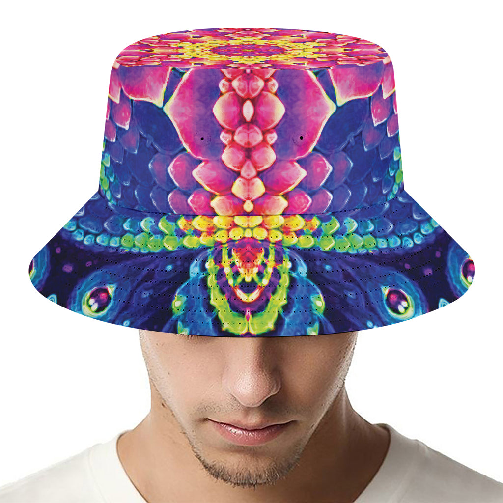 Colorful Psychedelic Kaleidoscope Print Bucket Hat