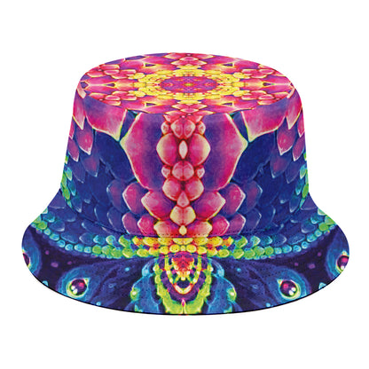 Colorful Psychedelic Kaleidoscope Print Bucket Hat