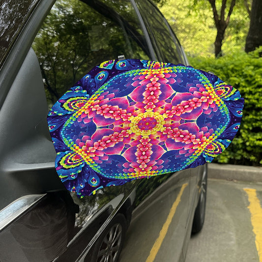 Colorful Psychedelic Kaleidoscope Print Car Side Mirror Covers
