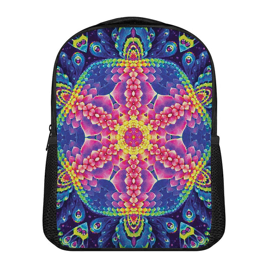 Colorful Psychedelic Kaleidoscope Print Casual Backpack