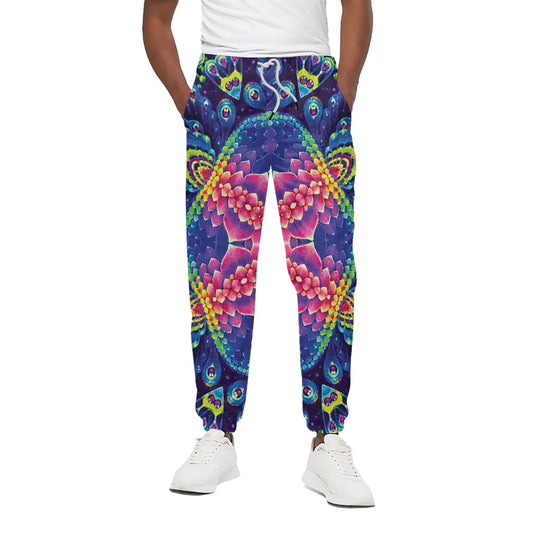 Colorful Psychedelic Kaleidoscope Print Cotton Pants