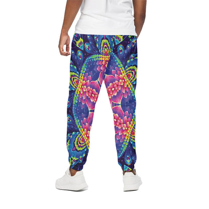 Colorful Psychedelic Kaleidoscope Print Cotton Pants