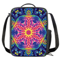 Colorful Psychedelic Kaleidoscope Print Crossbody Lunch Bag