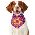 Colorful Psychedelic Kaleidoscope Print Dog Bandana