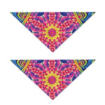 Colorful Psychedelic Kaleidoscope Print Dog Bandana