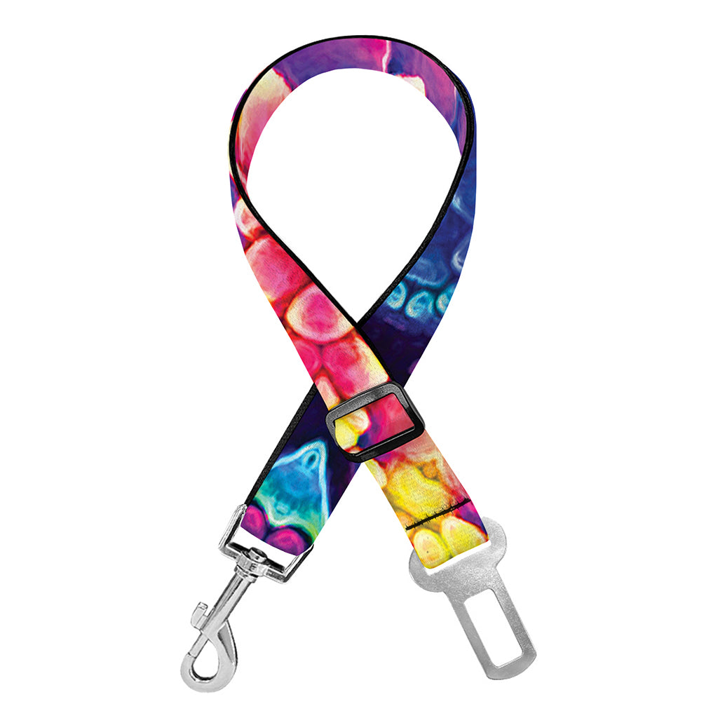 Colorful Psychedelic Kaleidoscope Print Dog Seat Belt