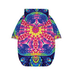 Colorful Psychedelic Kaleidoscope Print Dog Zip Up Hoodie