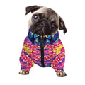 Colorful Psychedelic Kaleidoscope Print Dog Zip Up Jacket
