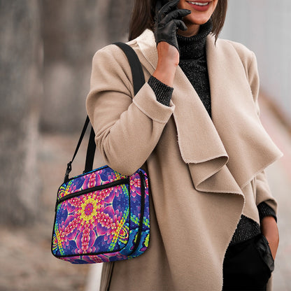 Colorful Psychedelic Kaleidoscope Print Double Strap Bible Bag