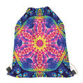 Colorful Psychedelic Kaleidoscope Print Drawstring Bag