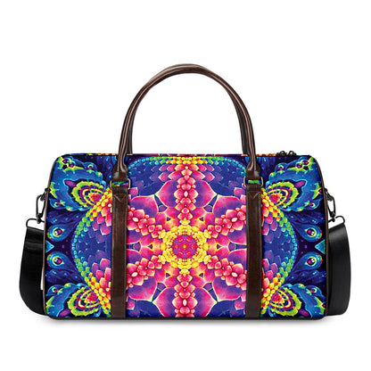 Colorful Psychedelic Kaleidoscope Print Duffle Bag