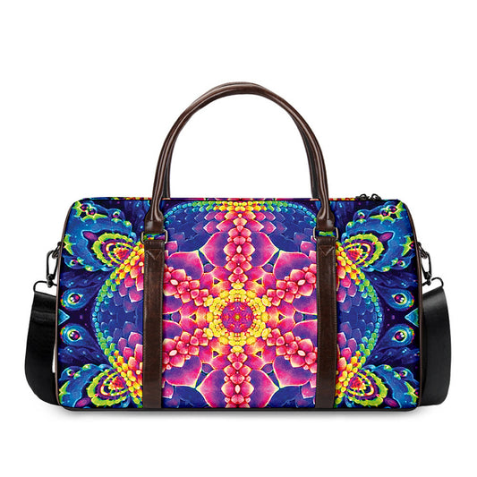 Colorful Psychedelic Kaleidoscope Print Duffle Bag