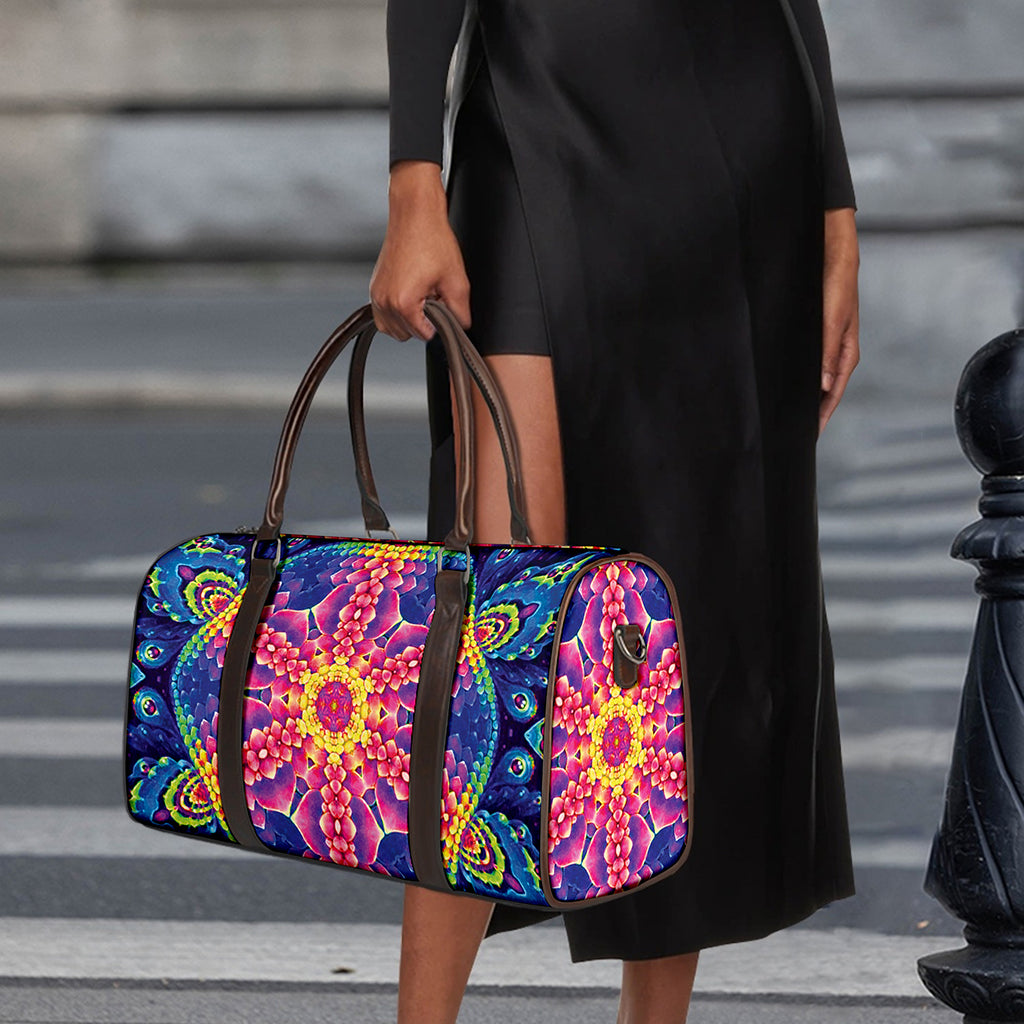 Colorful Psychedelic Kaleidoscope Print Duffle Bag
