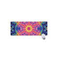 Colorful Psychedelic Kaleidoscope Print Extended Mouse Pad