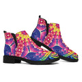 Colorful Psychedelic Kaleidoscope Print Flat Ankle Boots