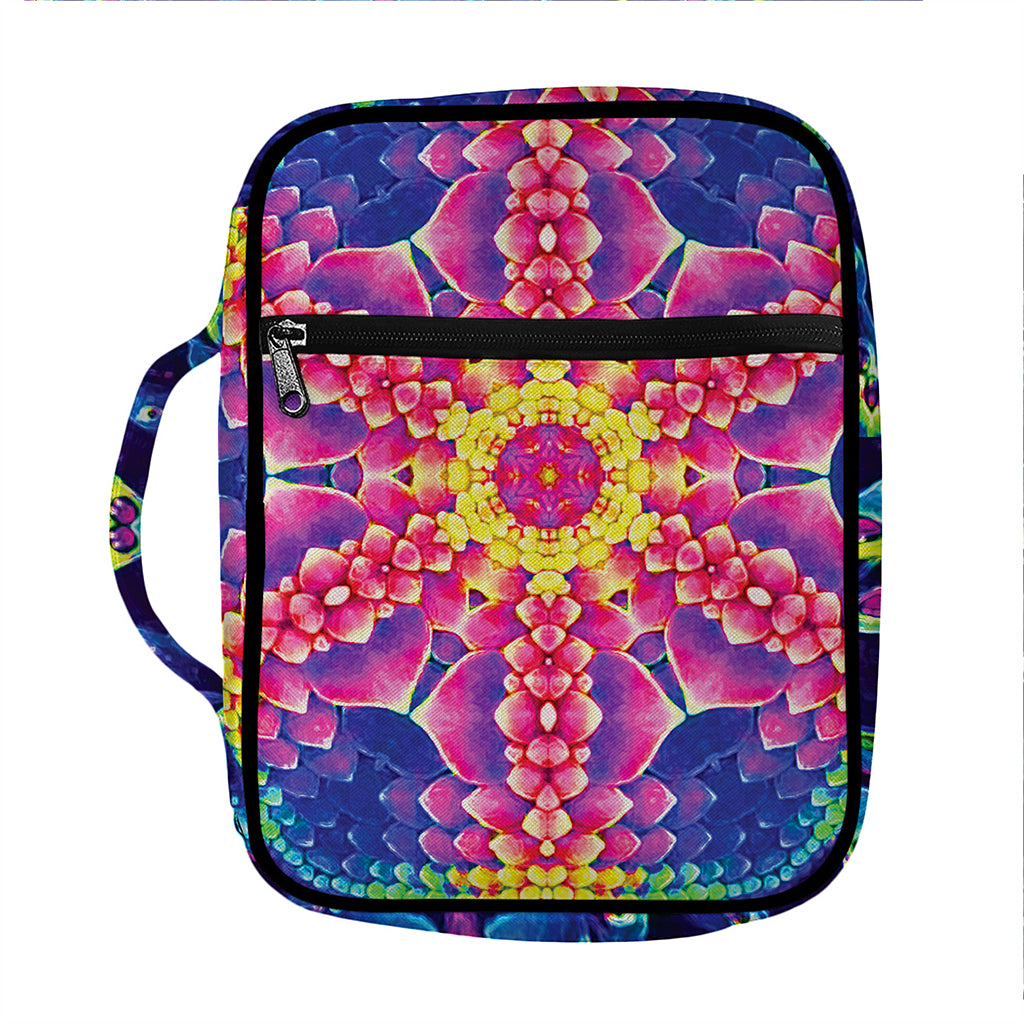 Colorful Psychedelic Kaleidoscope Print Front Pocket Bible Bag