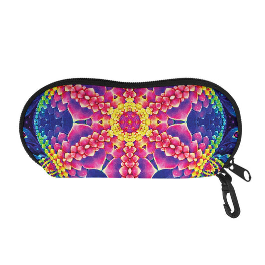 Colorful Psychedelic Kaleidoscope Print Glasses Case