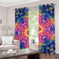 Colorful Psychedelic Kaleidoscope Print Grommet Curtains