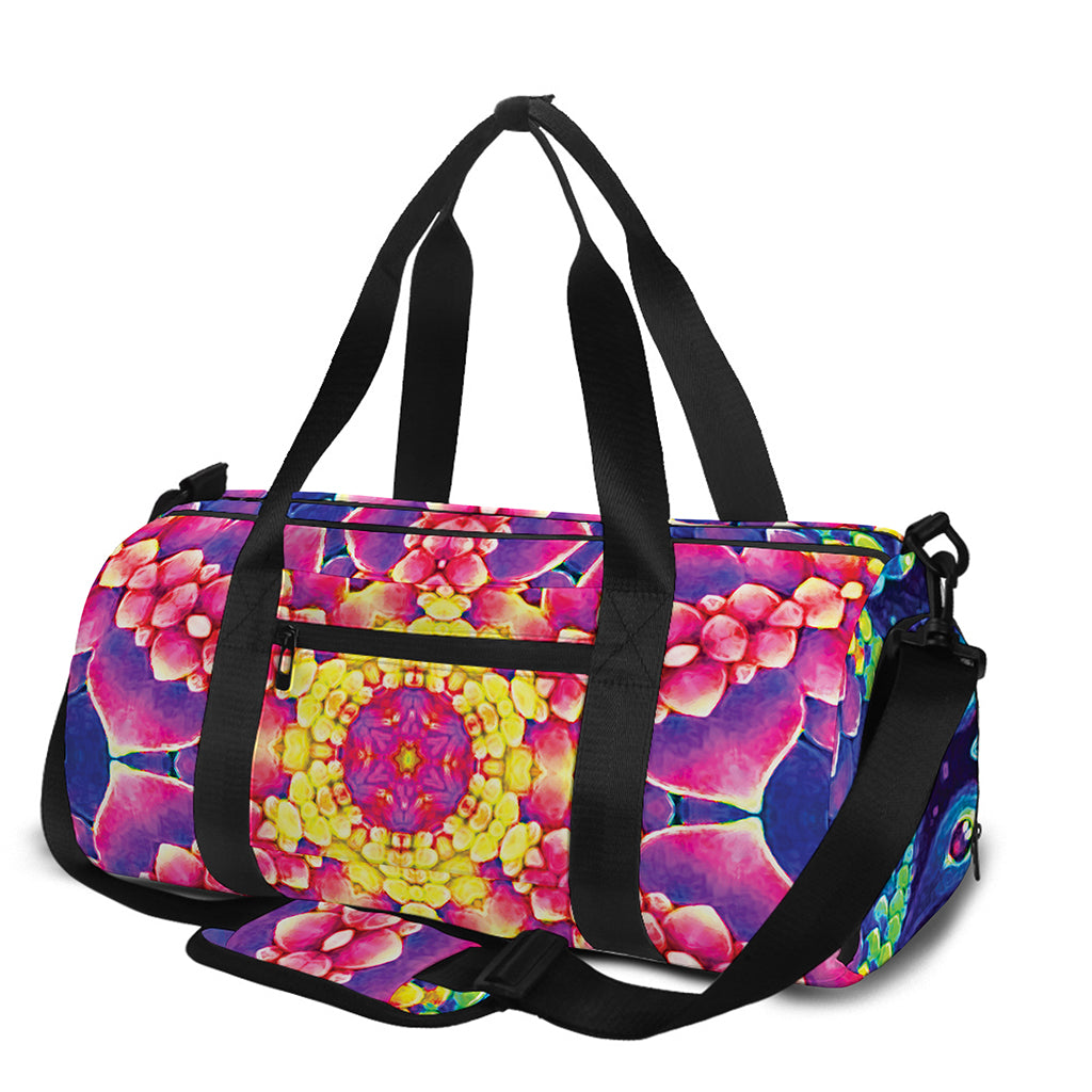 Colorful Psychedelic Kaleidoscope Print Gym Bag