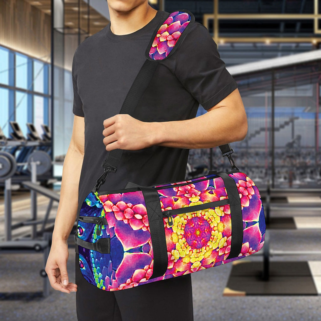 Colorful Psychedelic Kaleidoscope Print Gym Bag