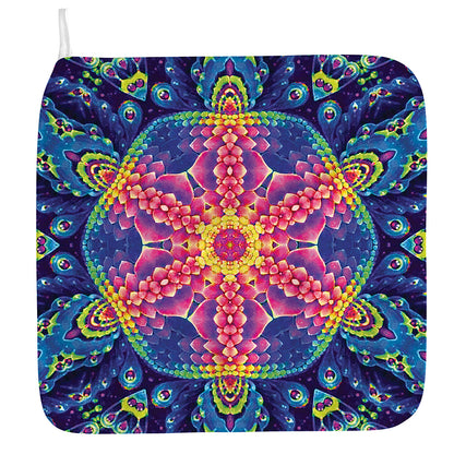 Colorful Psychedelic Kaleidoscope Print Hand Towel