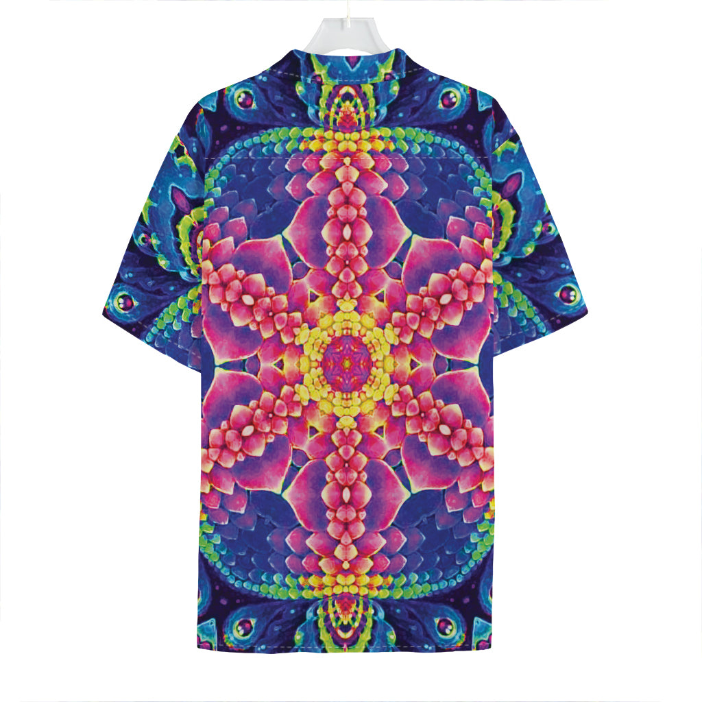 Colorful Psychedelic Kaleidoscope Print Hawaiian Shirt