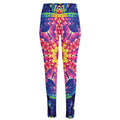 Colorful Psychedelic Kaleidoscope Print High-Waisted Pocket Leggings