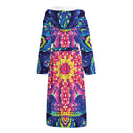 Colorful Psychedelic Kaleidoscope Print Hooded Bathrobe